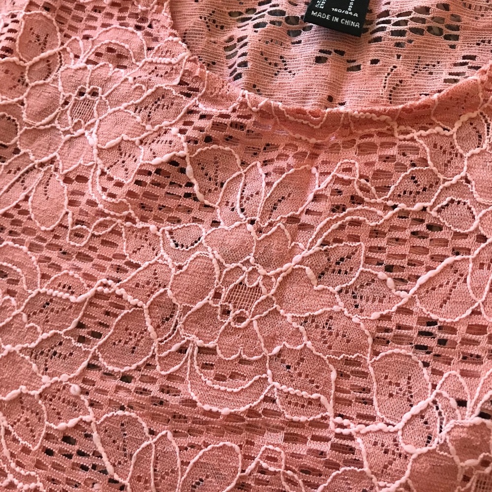 Rose Color Lace Top - Picture 3 of 4